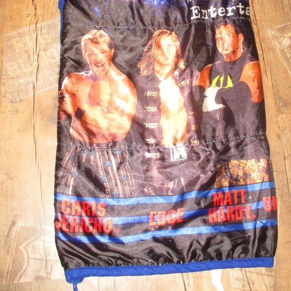 WWE Sleeping Bag Blanket Undertaker Cena Edge Hardy Jericho Morrison 54" Long - Picture 5 of 8